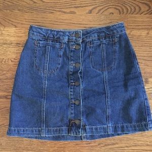 Topshop denim skirt